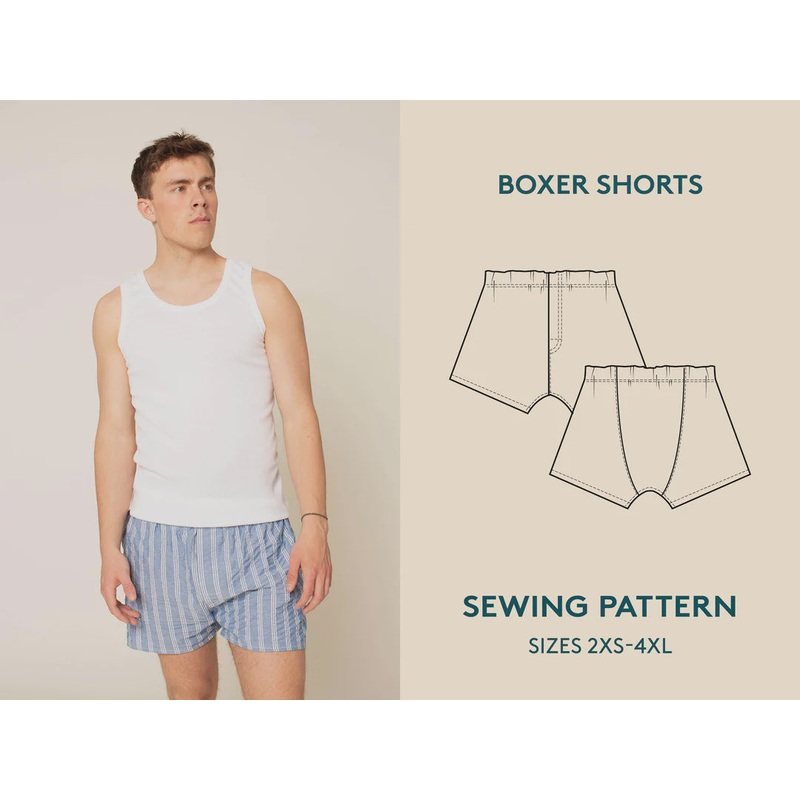 Mens Boxer Shorts Pattern by Wardrobe by Me