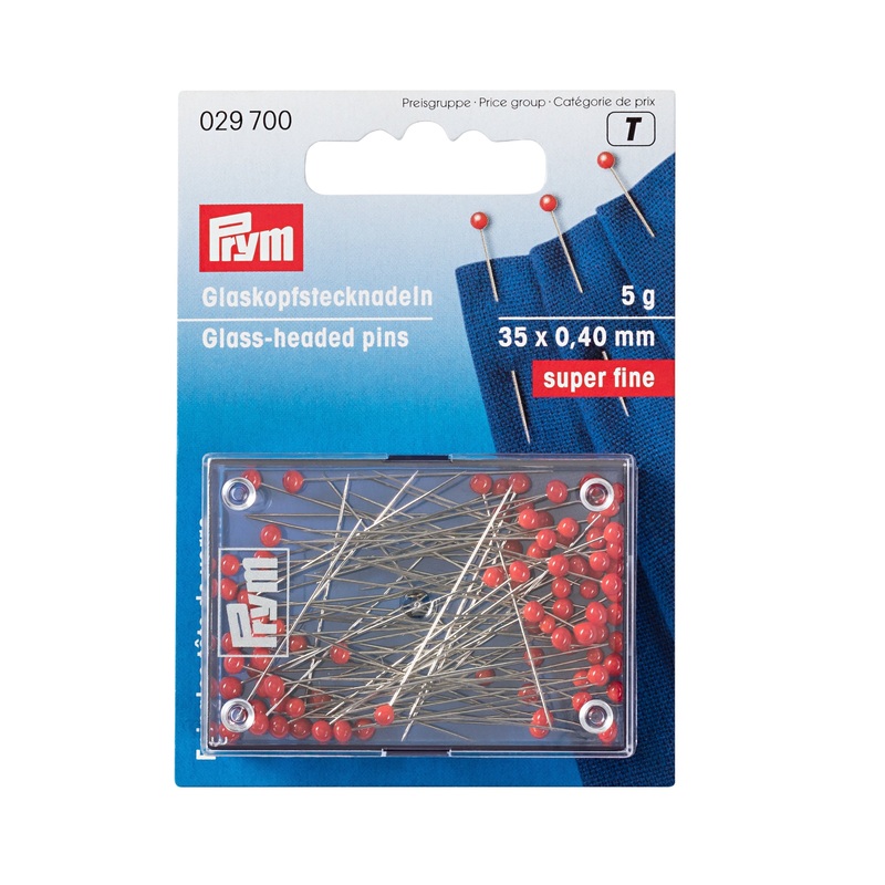 Prym Extra Fine Glass Headed Pins