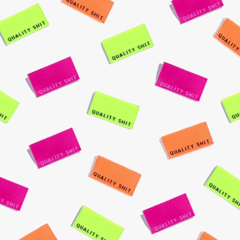 'Quality Sh*t' Woven Labels By Kylie and the Machine