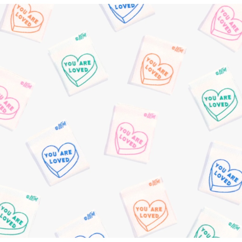 You are Loved Woven Labels by Kylie and the Machine