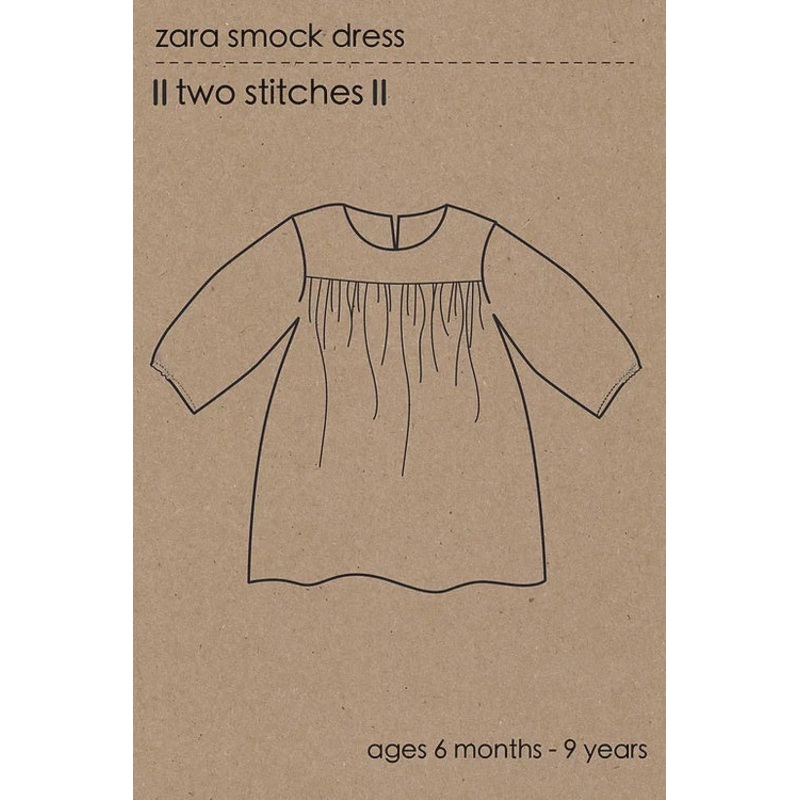 Zara Smock Dress Pattern by Two Stitches