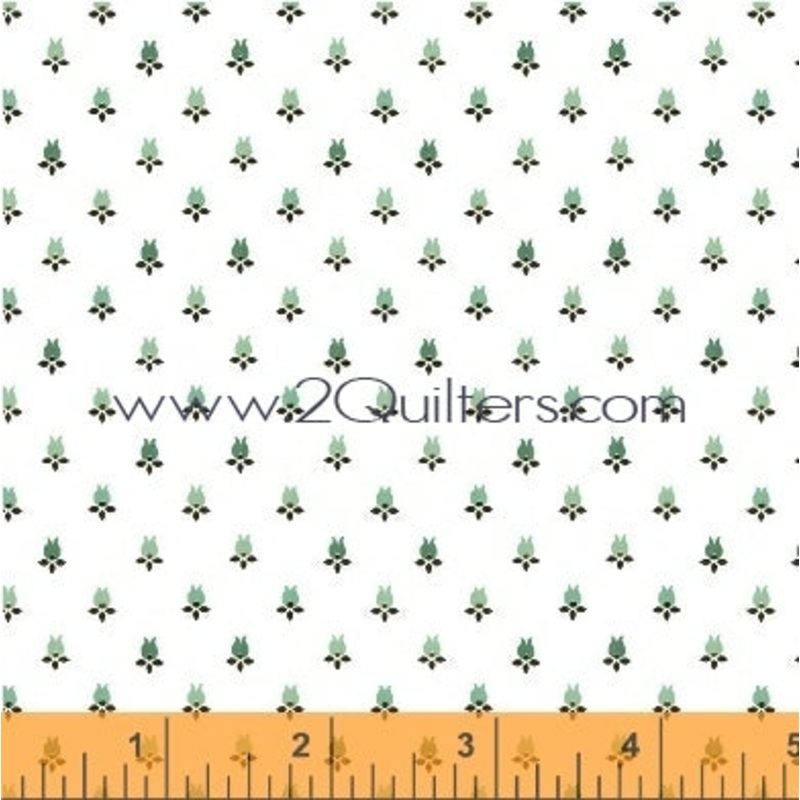 *Closeout Sale* Modern Country Flowers (mint), 49 (End of Bolt)