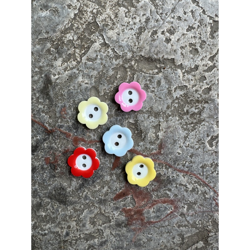 Flower with White Middle Buttons