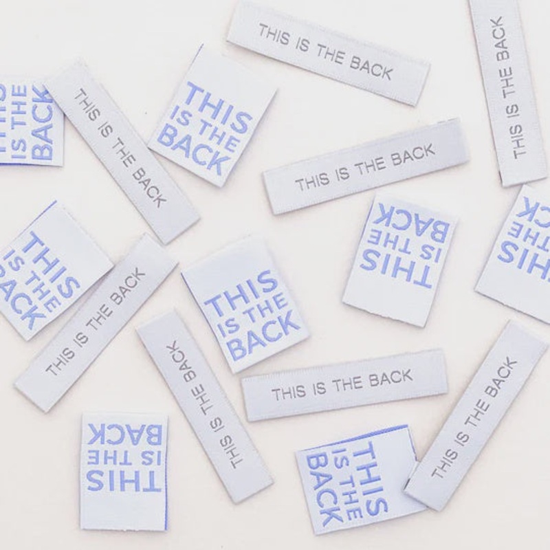 This is the back Dual woven Labels by Kylie and the Machine