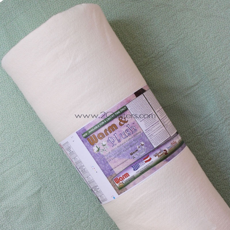 Warm & Plush, cotton batting, 90 wide, End of Bolt pieces (Choose Size)