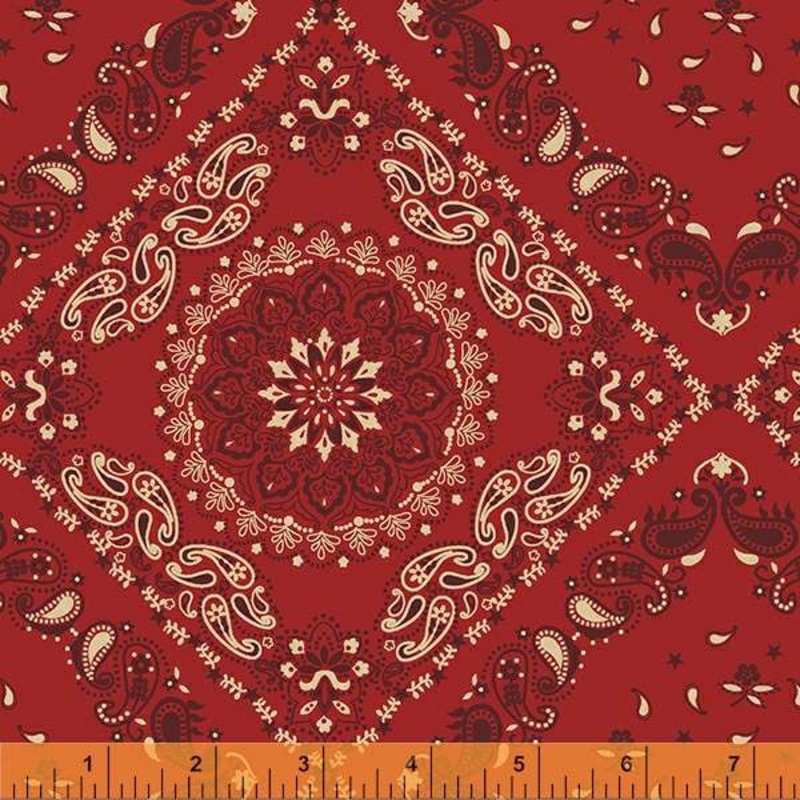 Windham Fabrics, 108 Wide Quilt Back, Bandana in Red, per half-yard
