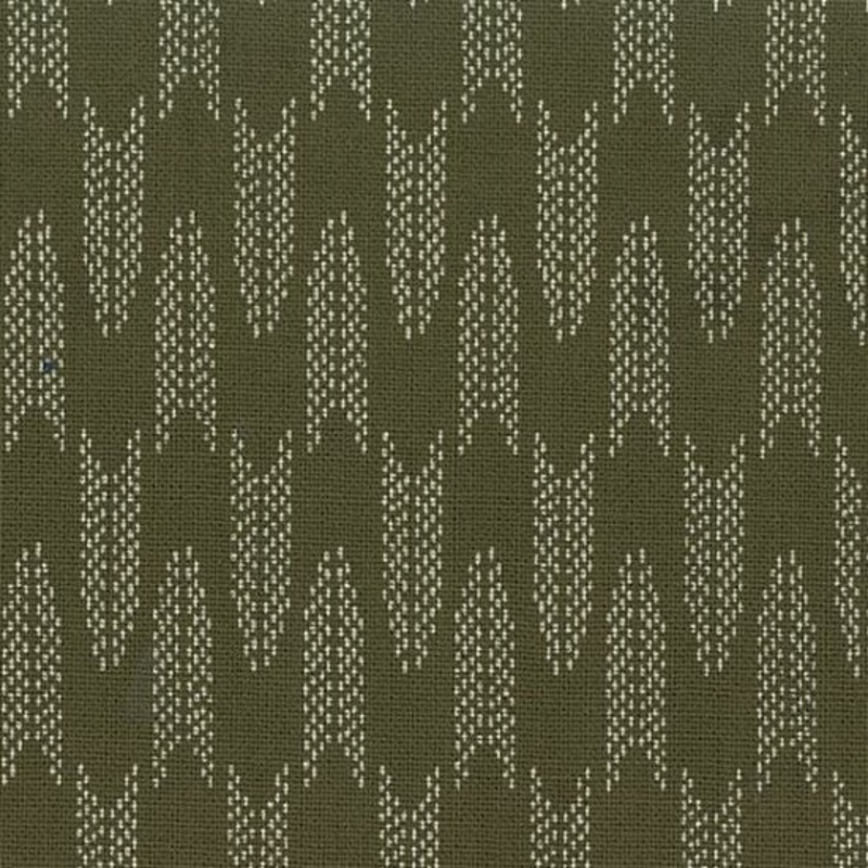 Yagasuri Green Japanese Cotton Fabric 16M
