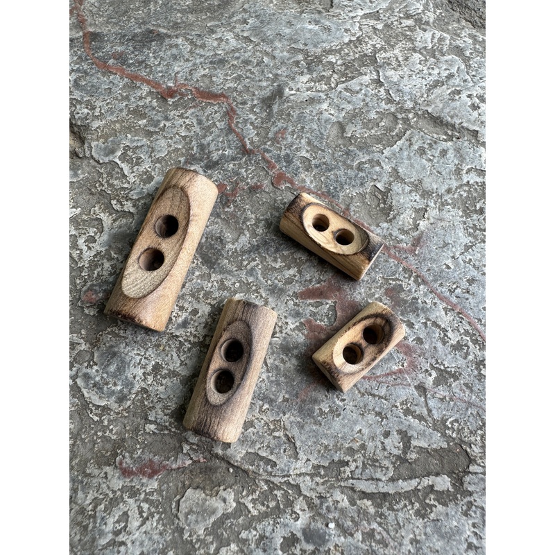 Burnt Olive Wooden Toggle-20mm & 25mm & 30mm & 40mm