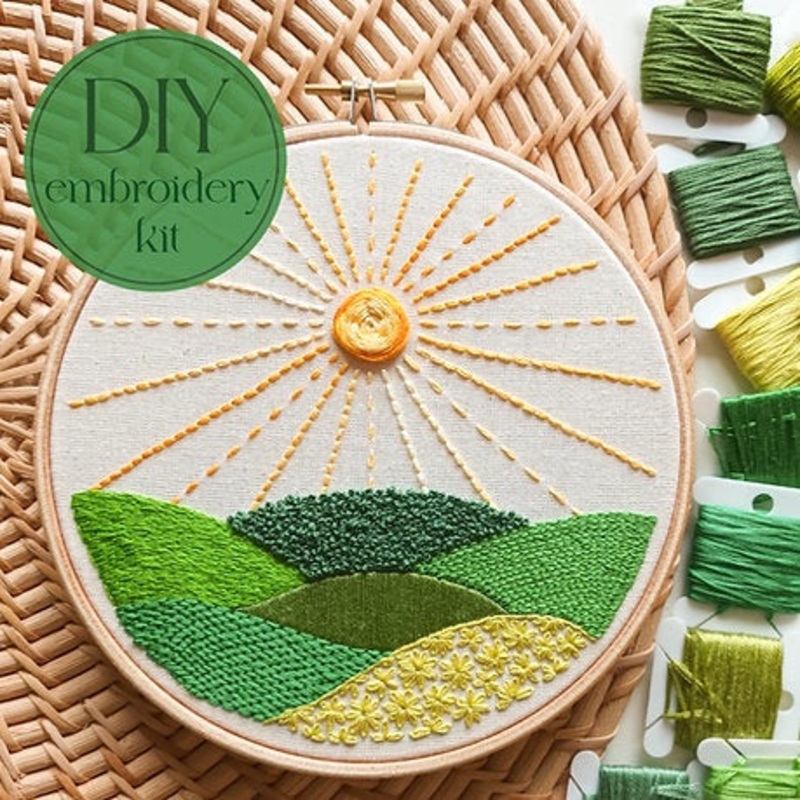 'Here Comes The Sun' Embroidery Kit by EmBeaRoidery