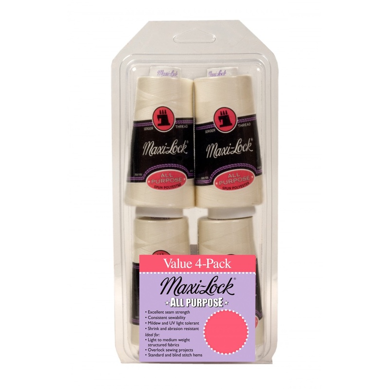 Maxi-Lock Polyester Serger Thread Set (4 cones) 3,000yds - EggShell