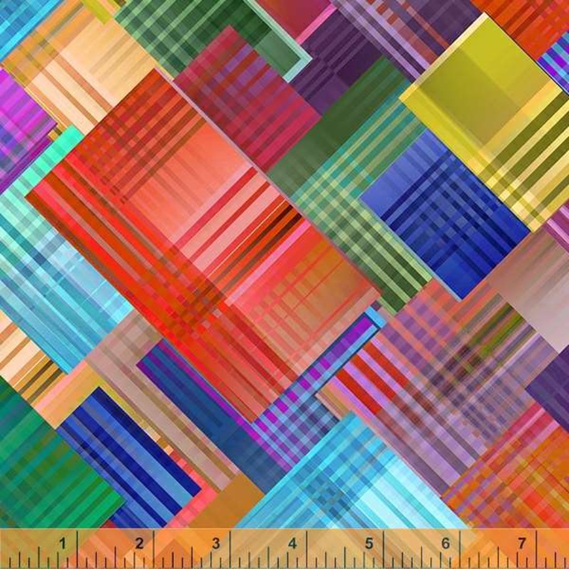 Windham Fabrics, 108 Wide Quilt Back, Prism Patch in Multi, per half-yard