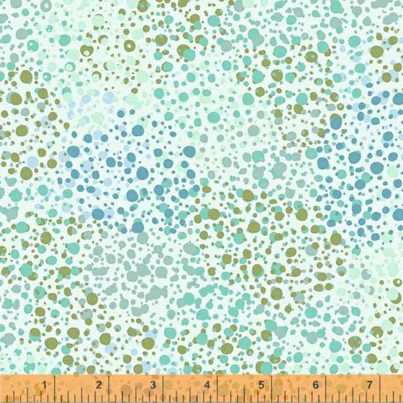 Windham Fabrics, 108 Wide Quilt Back, Splatter Dots in Mint, per half-yard