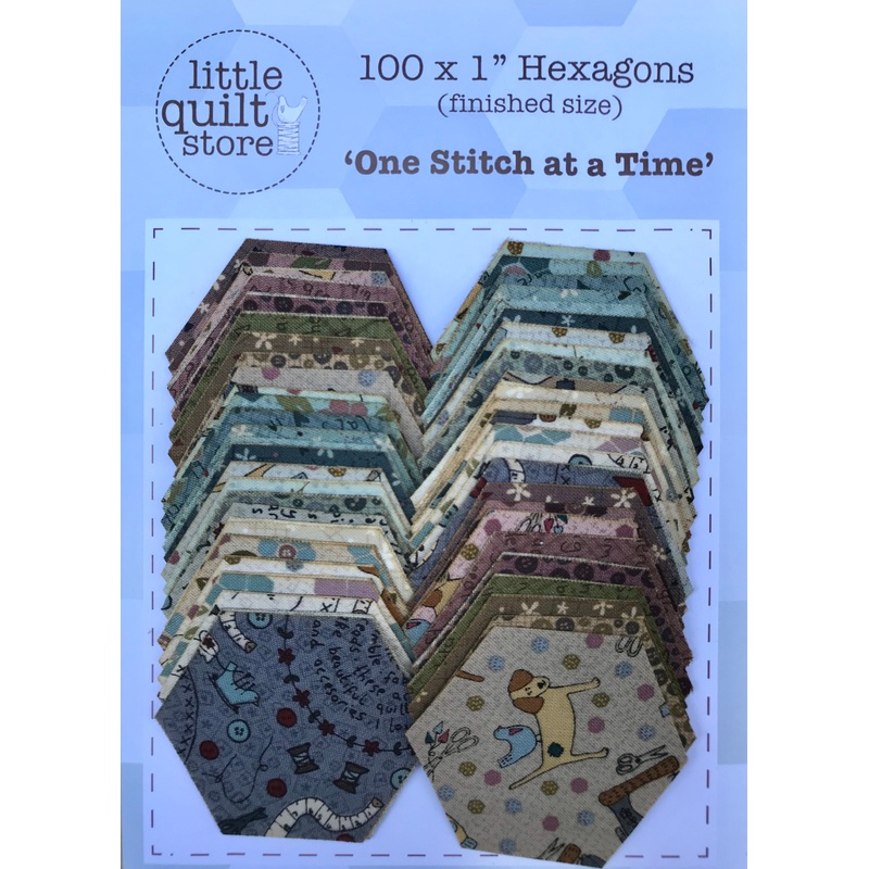 Fabric Hexagon - 1 laser cut - One Stitch at a Time