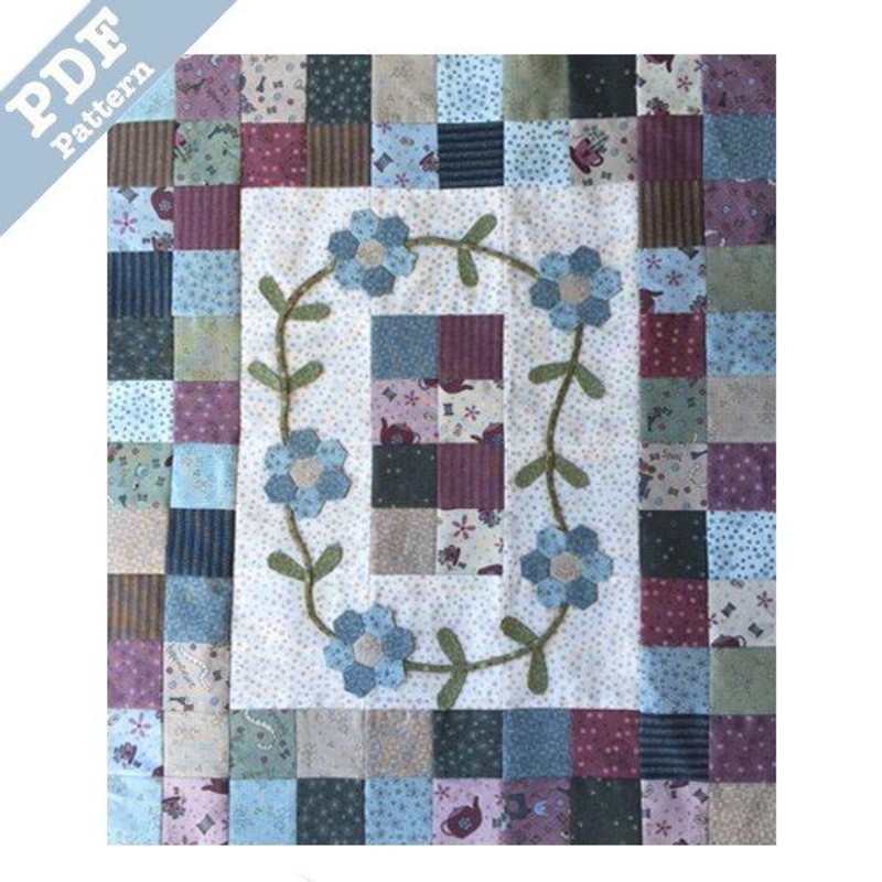 Hexagon Flower Tablerunner- downloadable pattern