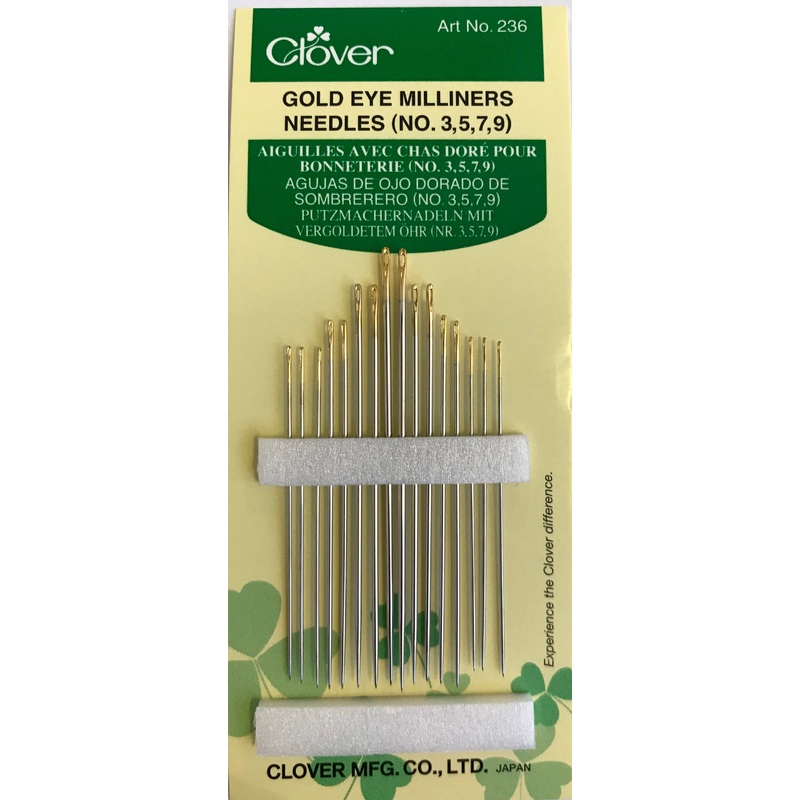 Milliners - Assorted Needles sizes 3-9