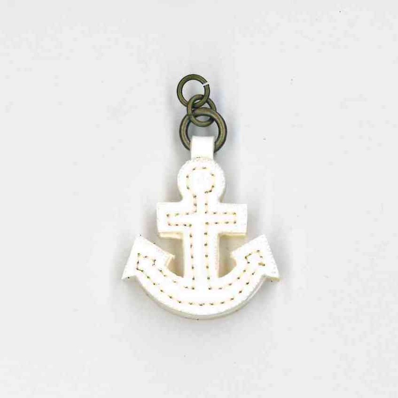 Zip Pull White Anchor