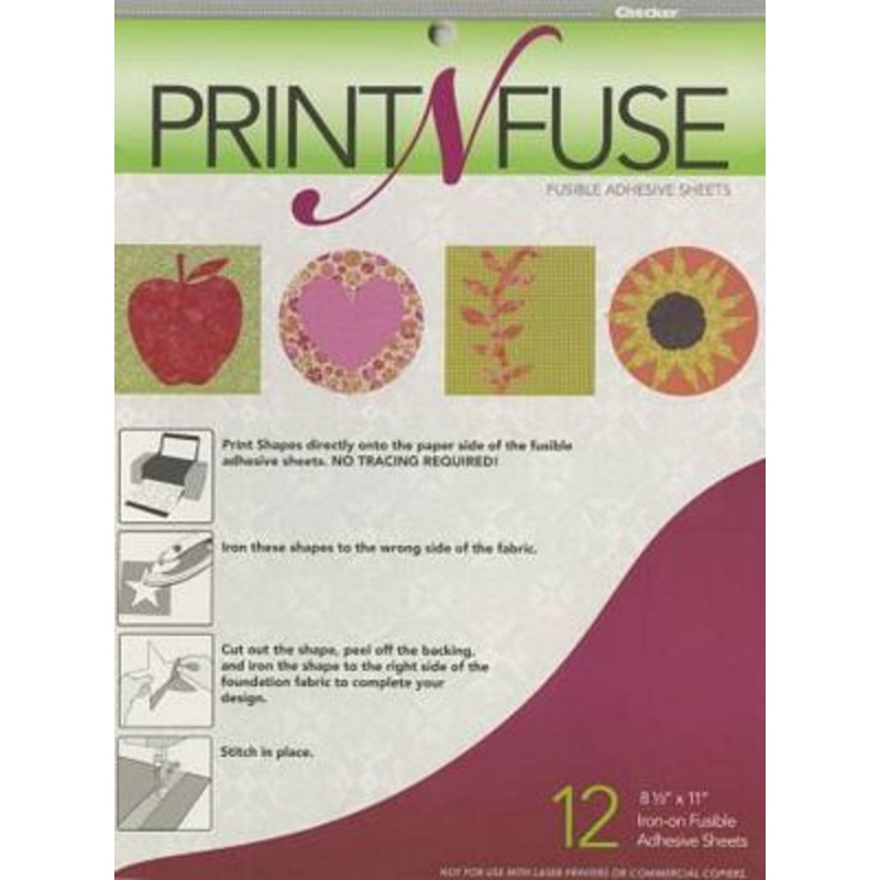 *Closeout Sale* Print N Fuse, 8.5 x 11, 12 sheets