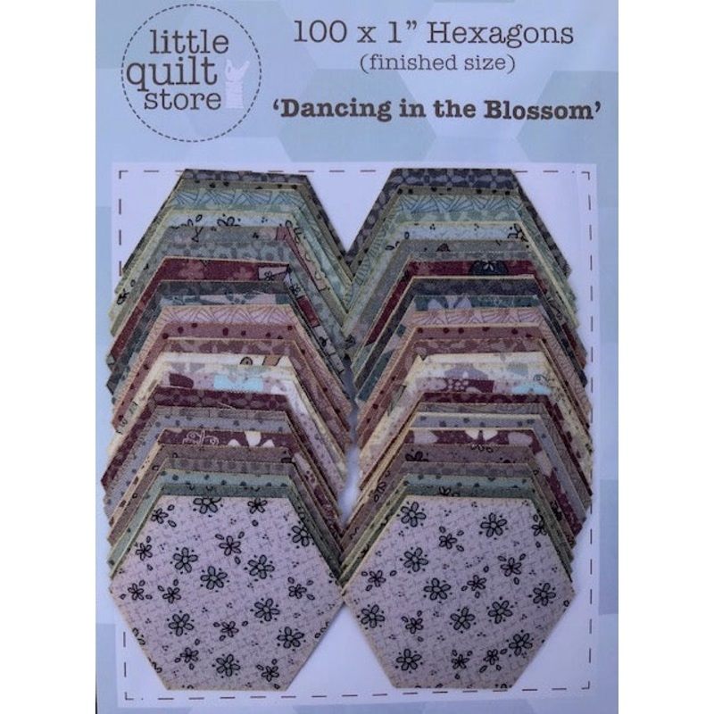 Fabric Hexagon - 1 laser cut - Dancing in the Blossom