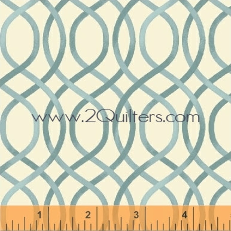 *Closeout Sale* Ariana, Trellis (aqua), per half yard