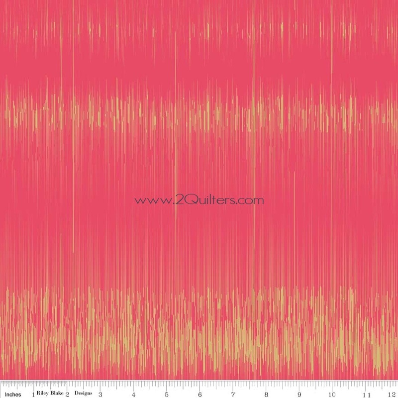 *Closeout Sale* Chatsworth, STRIE CORAL, per half-yard