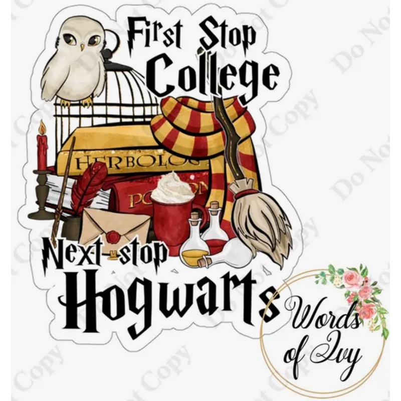 Gifts First Step College, Next Stop Hogwarts Sticker