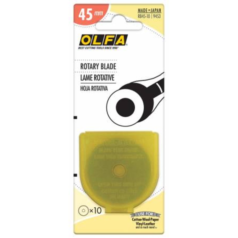 Notions Olfa 45mm Rotary Blade 10pk