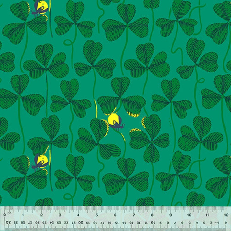 Windham Fabrics, 108 Wide Quilt Back, Fireflies in Green per half-yard