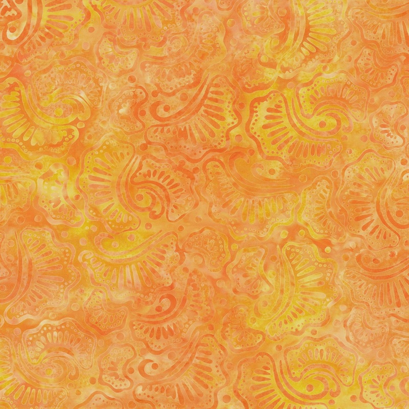 Fabric Wilmington Batik Orange/Yellow 22190-855