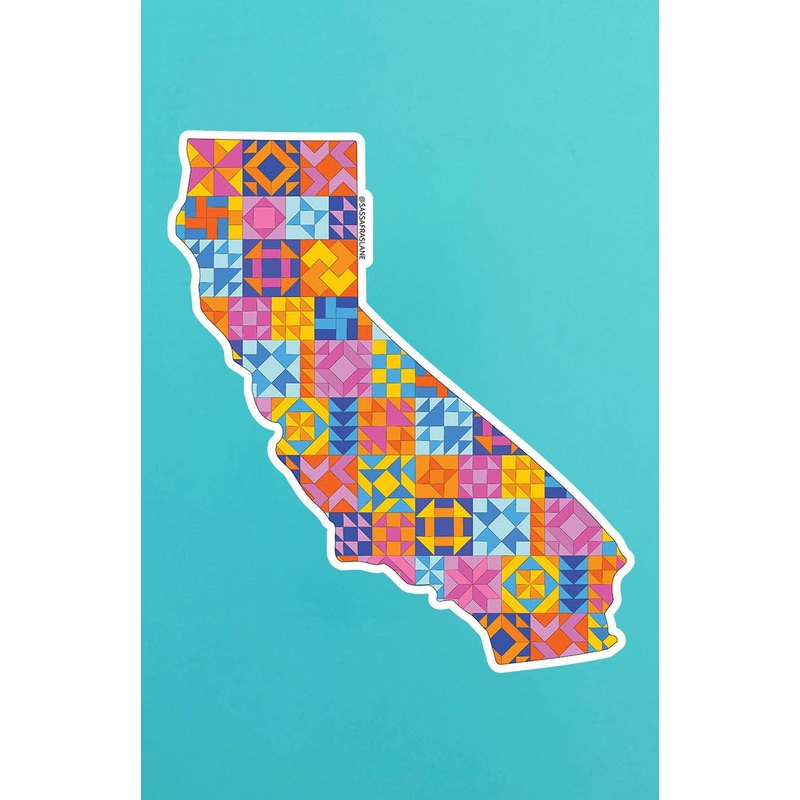 Gifts California State Quilt Sticker