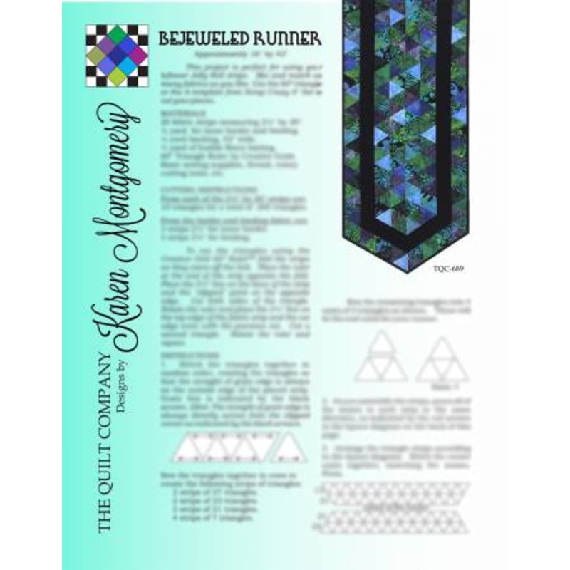 Pattern Karen Montgomery Bejeweled Table Runner TQC-689