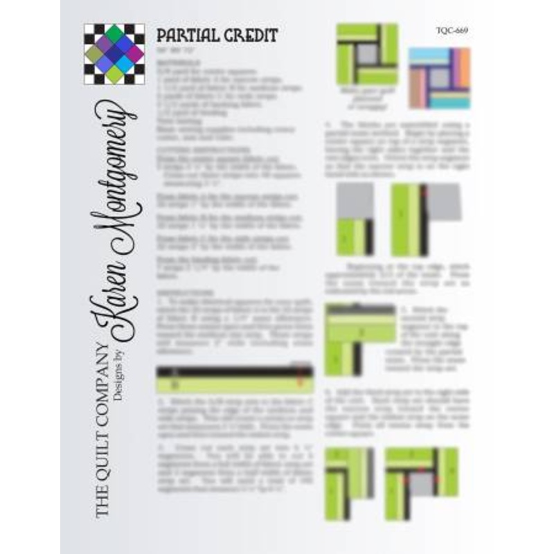 Pattern Karen Montgomery - Partial Credit TQC669