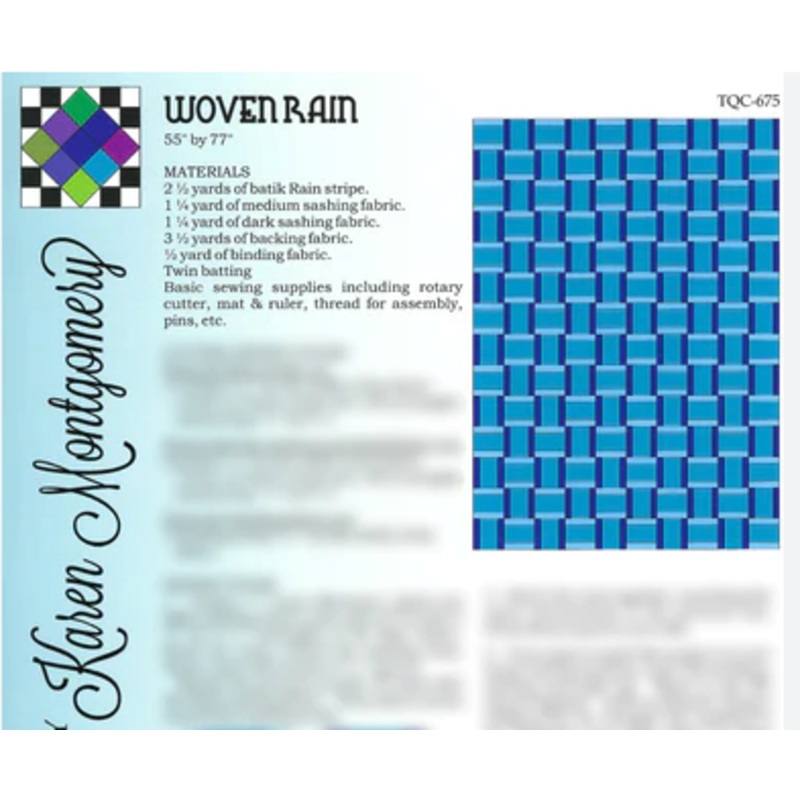 Pattern Karen Montgomery Woven Rain