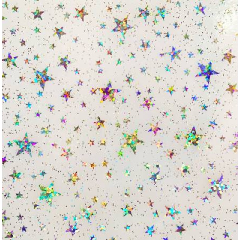 Notions  - Clear Vinyl Glitter Stars  - SHH-GLTSTRZ1