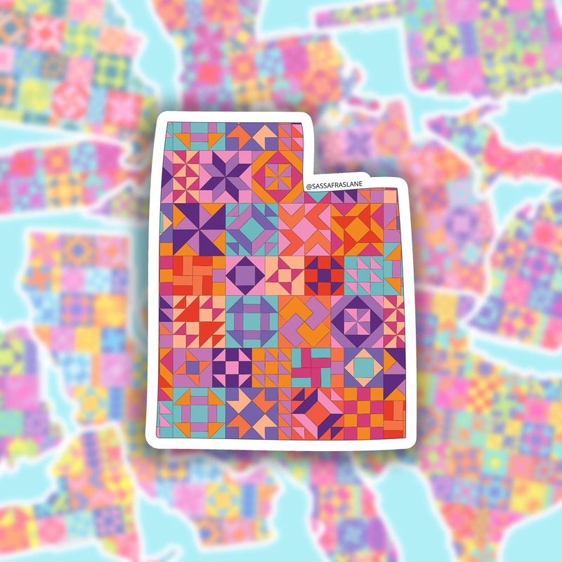 Gifts Utah State Quilt Sticker