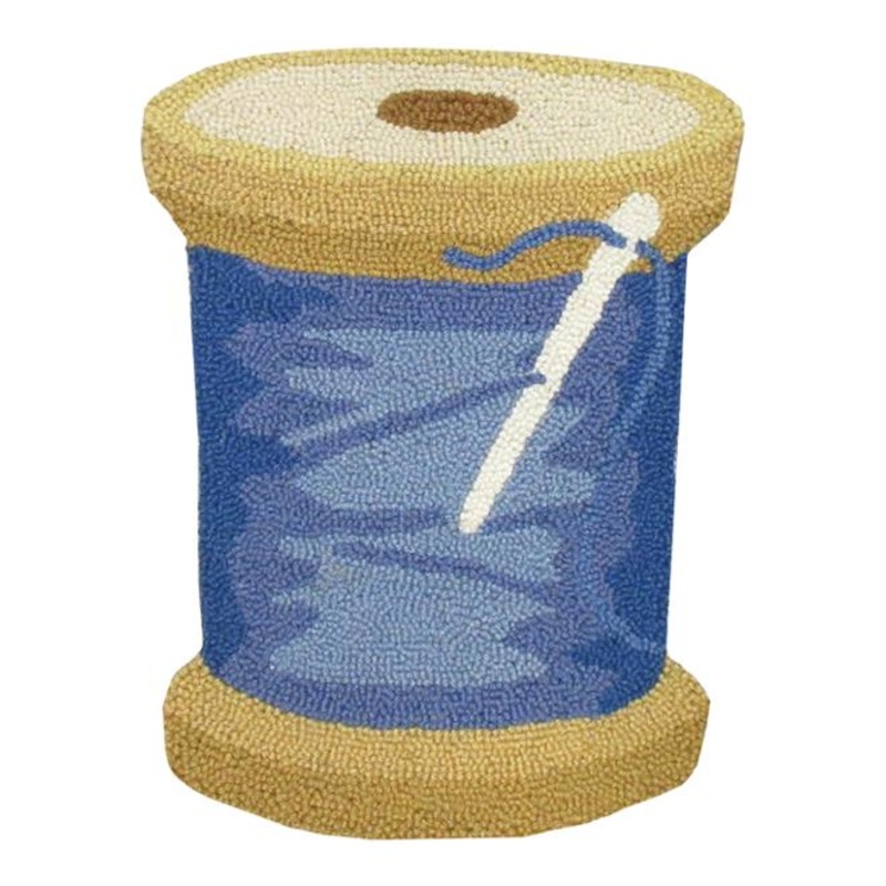 Gifts Wool Hook Pillow - Spool Blue Thread