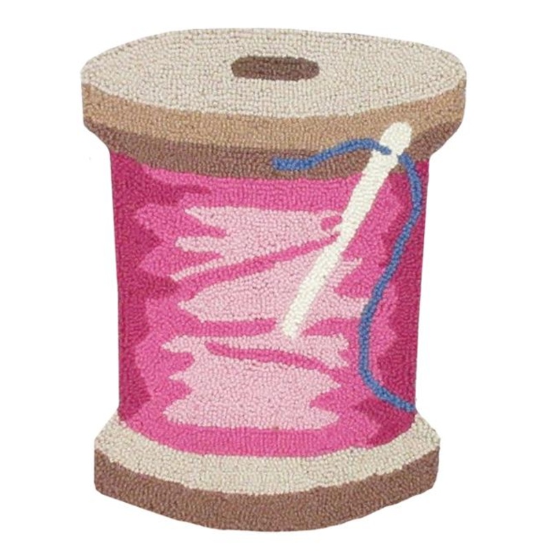 Gifts Wool Hook Pillow - Spool Pink Thread