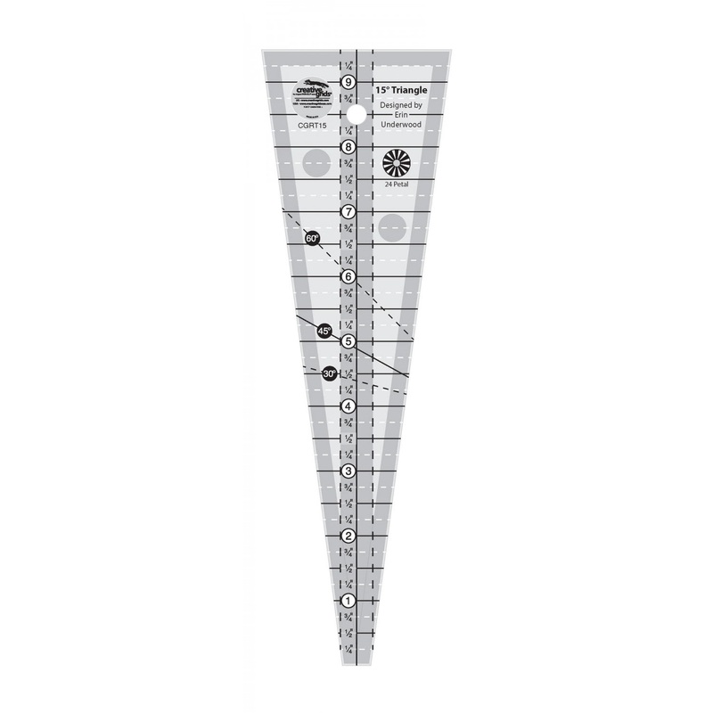 Notions - Creative Grids 15 Degree Triangle Ruler - CGRT15