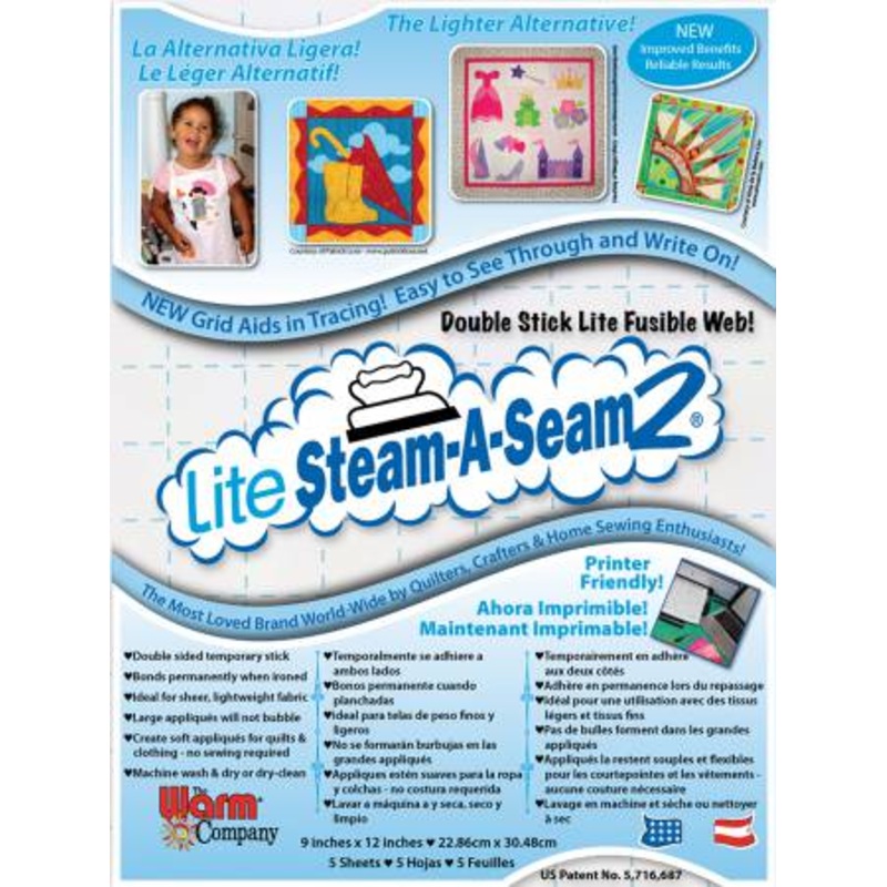 Notions - Steam A Seam 2 Lite - 9in x 12in - 5 sheets