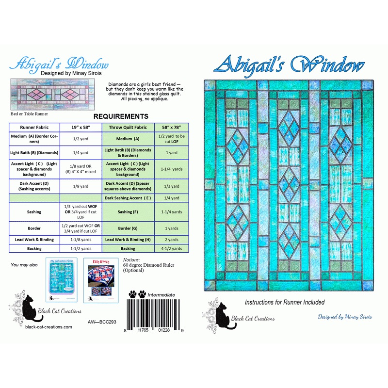 Pattern Black Cat Creations - Abigail's Window BCC293 - DIGITAL DOWNLOAD
