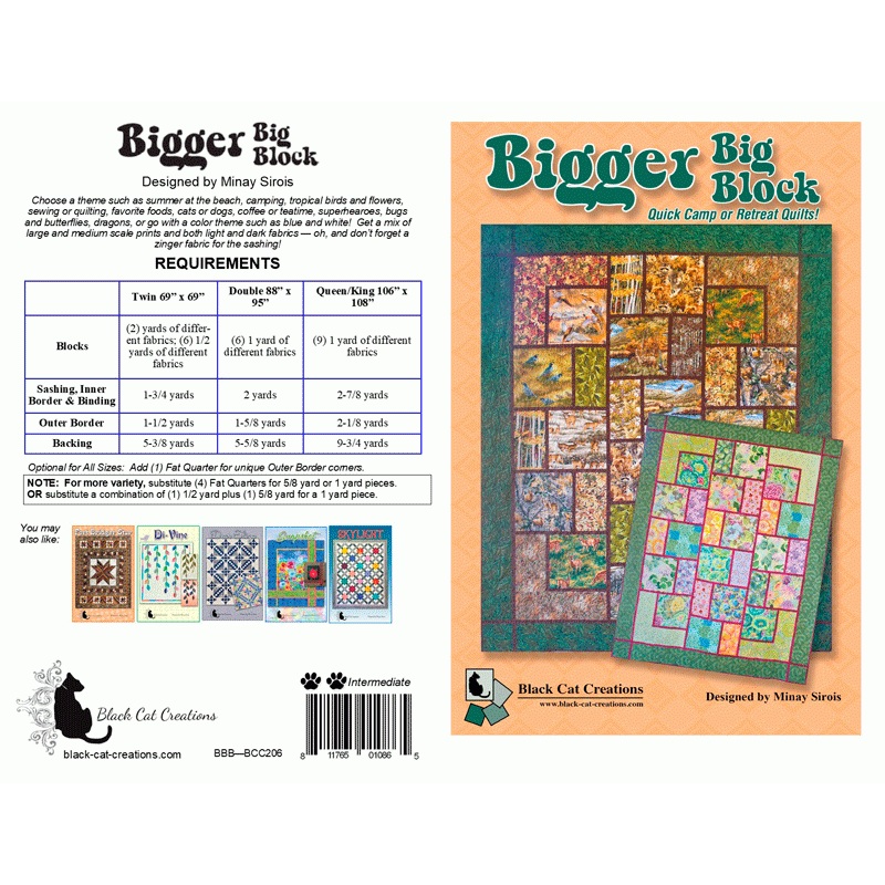 Pattern Black Cat Creations - Bigger Big Block Quilt - BCC206 DIGITAL DOWNLOAD