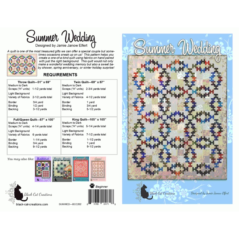 Pattern Black Cat Creations - Summer Wedding Quilt BCC262 - DIGITAL DOWNLOAD