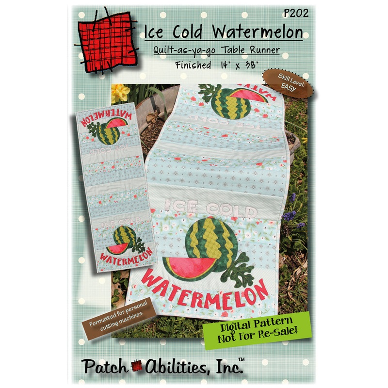 Pattern Patch-Abilities Ice Cold Watermelon Table Runner P202 - DIGITAL DOWNLOAD