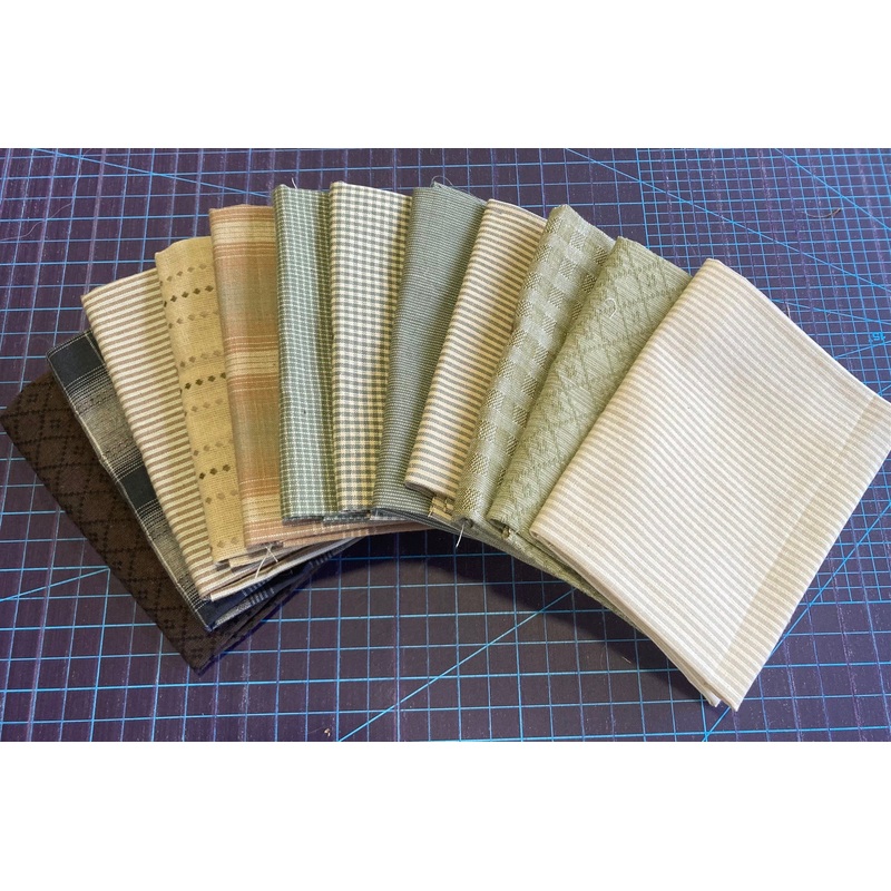 Yarn Dye bundle - Dark & Green Fat 1/4's (12pcs)