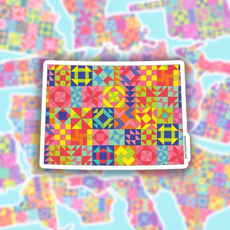 Gifts Colorado State Quilt Sticker