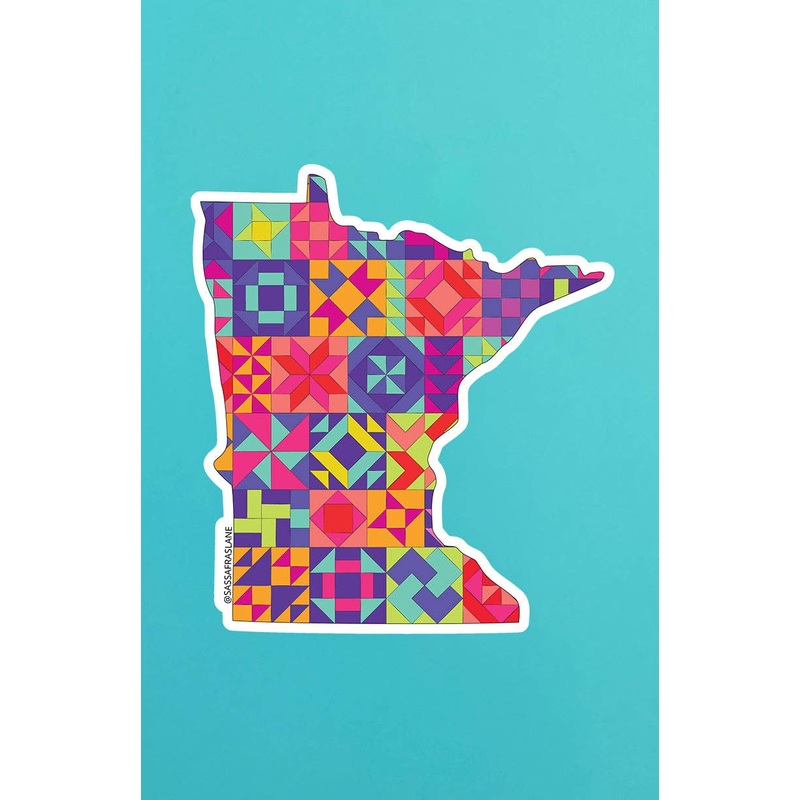 Gifts Minnesota State Quilt Sticker