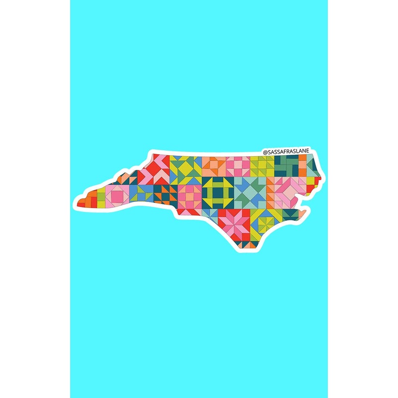 Gifts North Carolina State Quilt Sticker