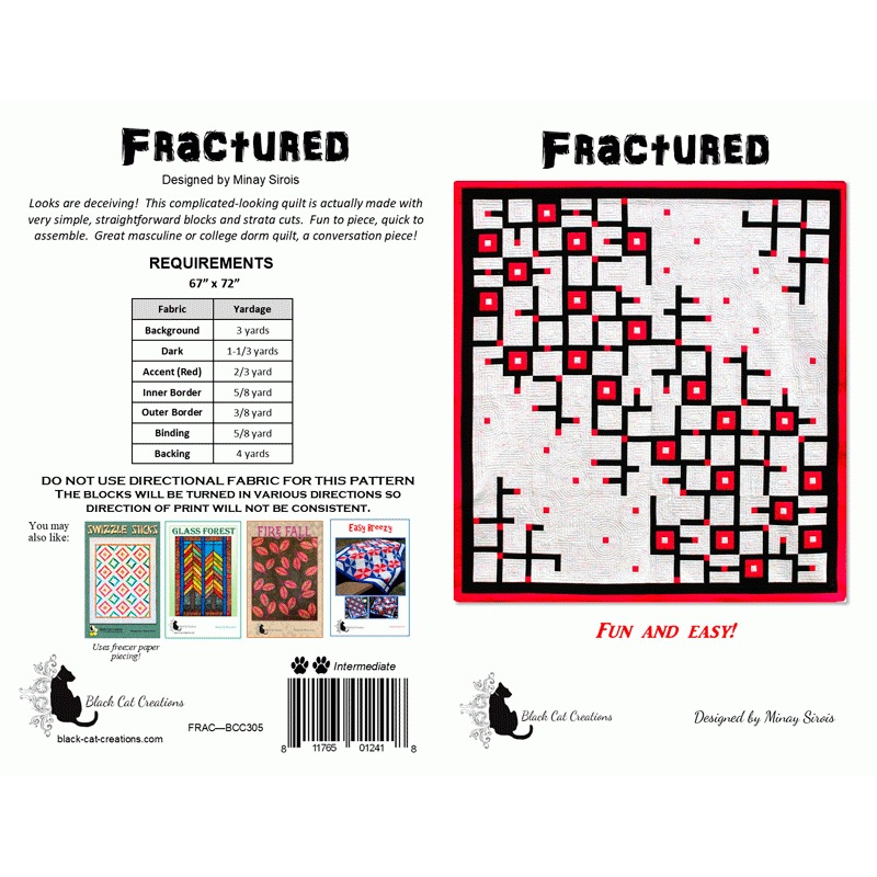 Pattern Black Cat Creations - Fractured Quilt BCC305 - DIGITAL DOWNLOAD