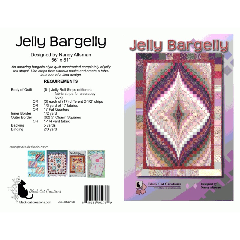 Pattern Black Cat Creations - Jelly Bargelly Quilt BCC108 - DIGITAL DOWNLOAD