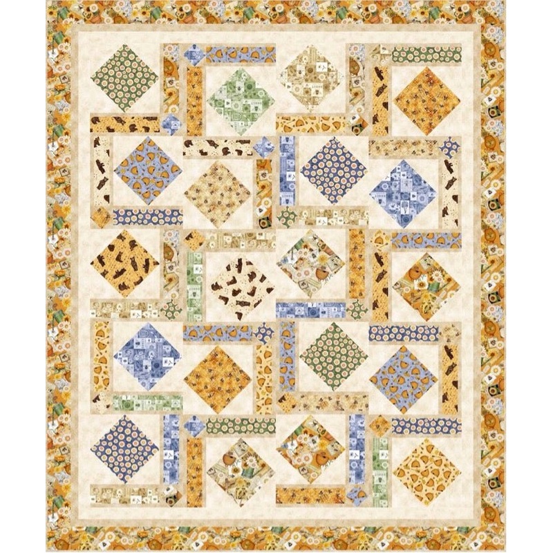 Pattern Pine Tree Country Quilts - Honey Maze PT2005 DIGITAL DOWNLOAD