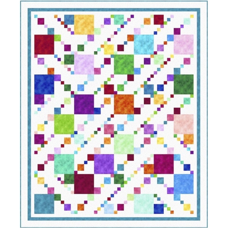Pattern Pine Tree Country Quilts - Rainbow Confetti PT1826 DIGITAL DOWNLOAD